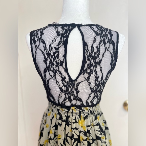 Zara Basic Sleeveless Black, flower print Dress Size M / New without tag - Picture 5 of 10